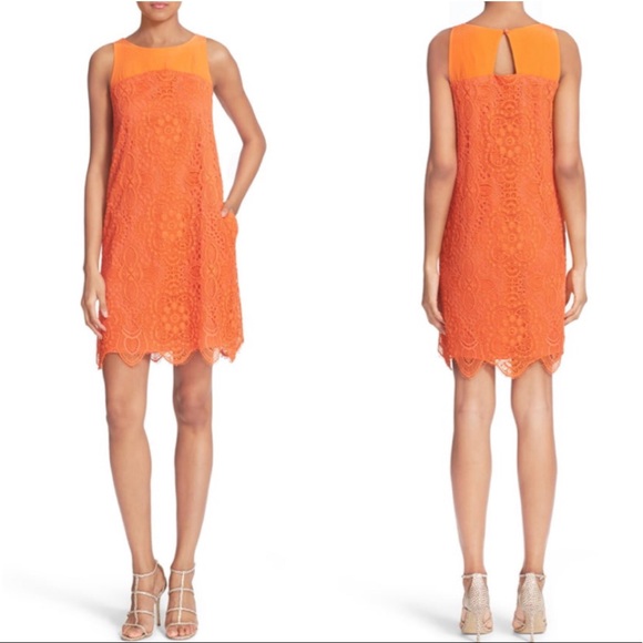 trina turk orange dress
